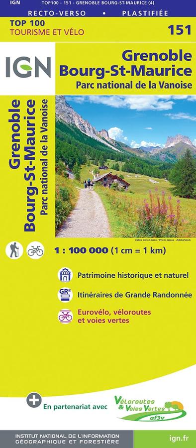 Carte IGN N 151 Grenoble Bourg St Maurice.