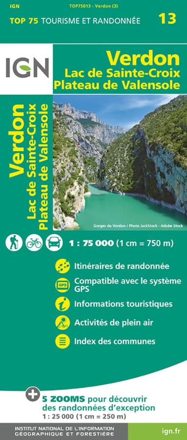Carte IGN Verdon.