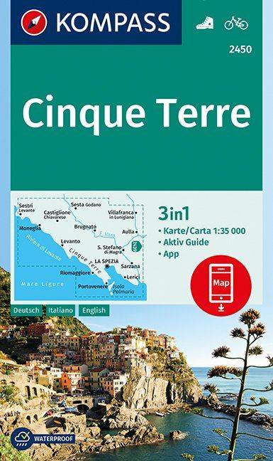 Carte de randonnée Cinque Terre - Kompass