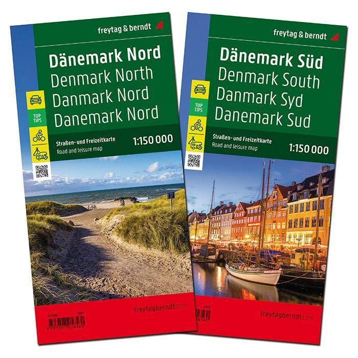 Maps of Denmark North and South – freytag & berndt 1:150,000