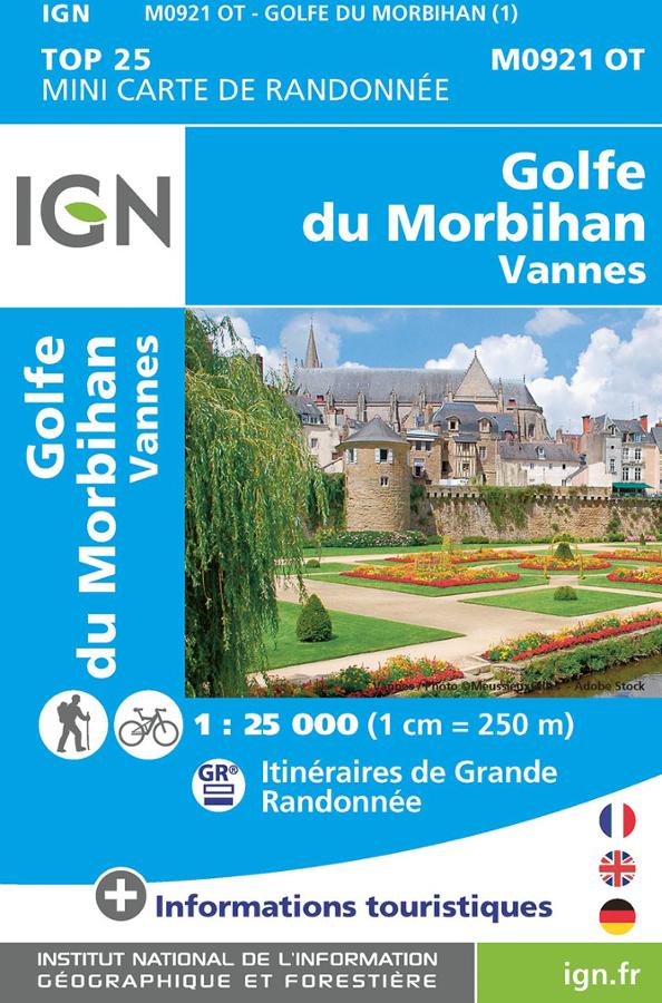 Golfe du Morbihan Vannes carte IGN M0921OTIGN.