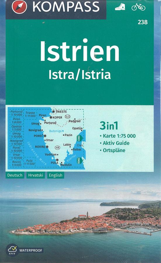 Istrie carte de randonnee Kompass.