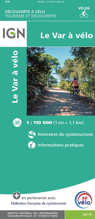 Le Var a velo carte IGN velo6IGN.