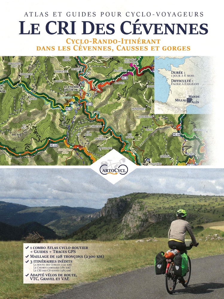 Le cri des Cévennes, atlas et guide cyclo-voyageurs