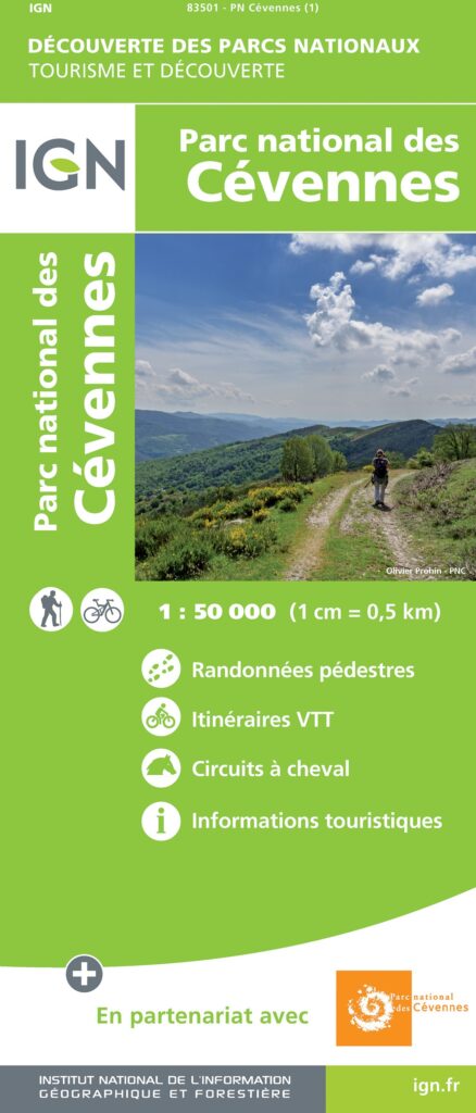 Parc National des Cevennes carte IGN IGNcevennes.