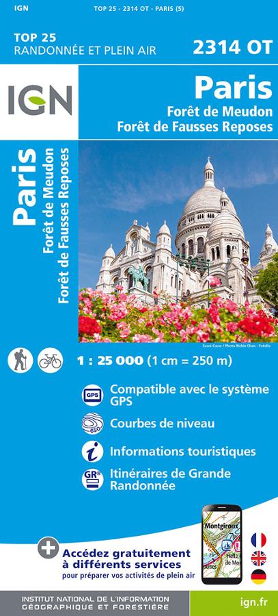 Paris Foret de Meudon IGN TOPOT.