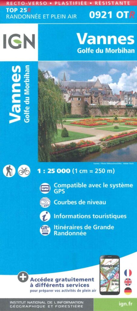 IGN TOP 25 map - Vannes and its Surroundings