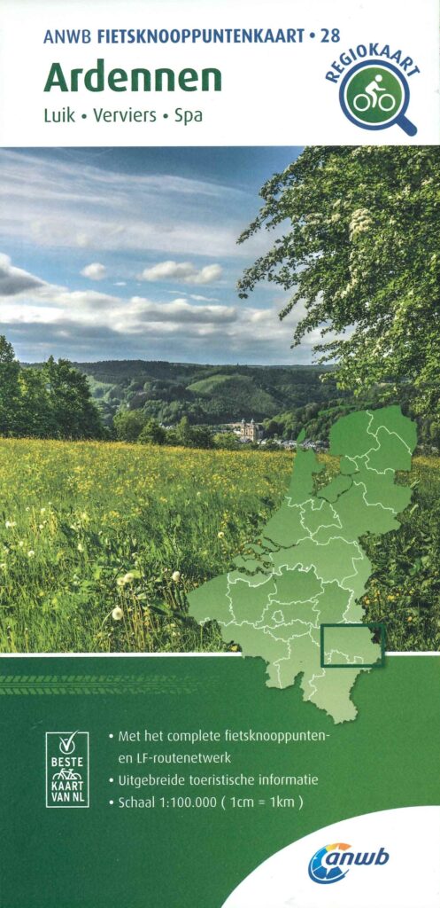 Carte régionale des Ardennes Belges - Luik, Verviers et Spa
