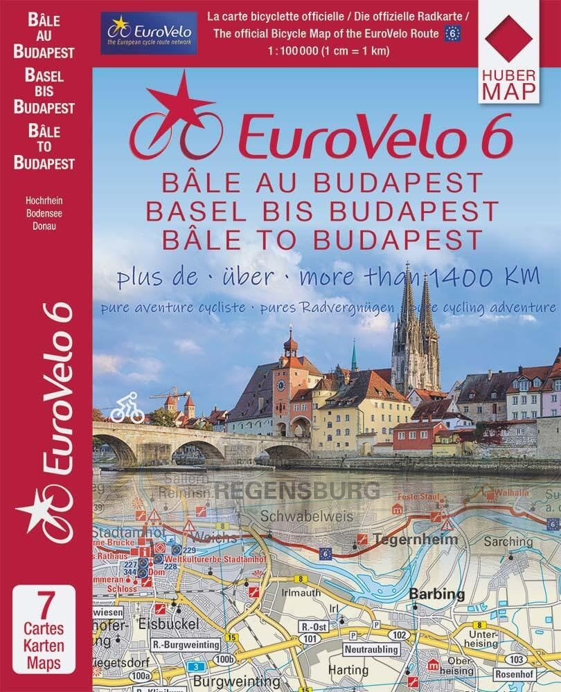 Cartes EuroVelo 6 – De Bâle à Budapest, Rhin et Danube à vélo