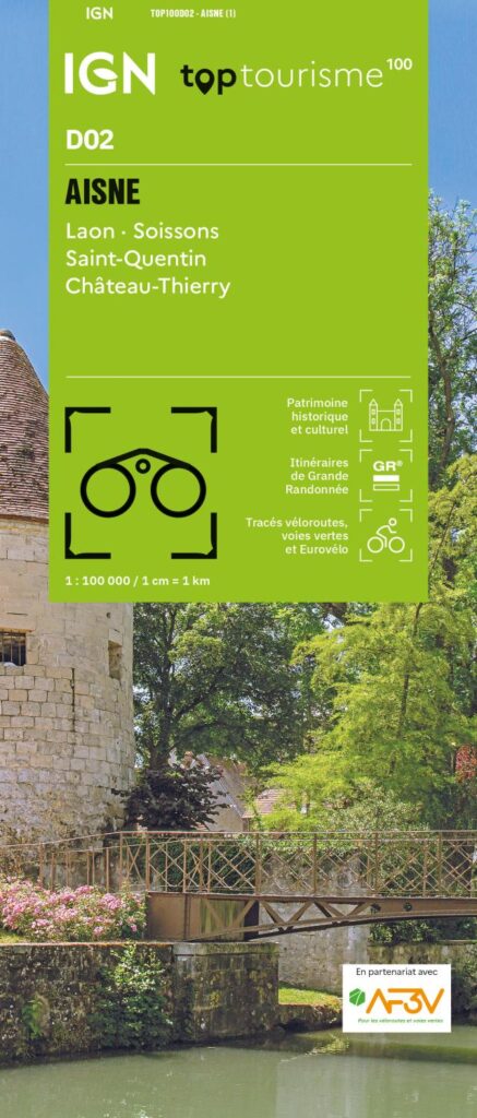Carte IGN TOP 100 Aisne