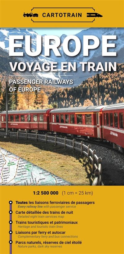 Europe map – Train travel – Cartotrain