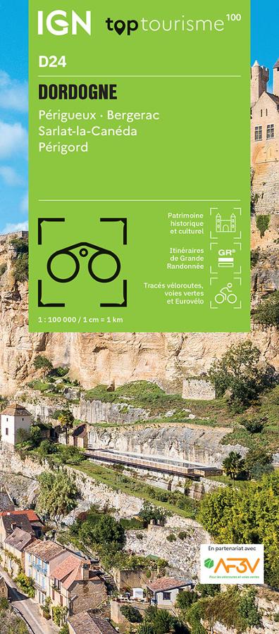 Carte Dordogne IGN TOP 100