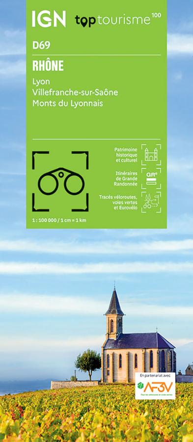 carte IGN TOP100 Rhône