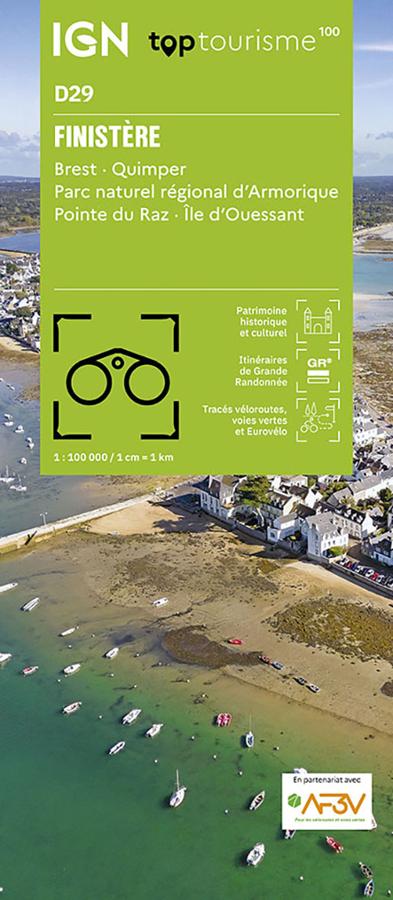 carte IGN TOP100 Finistère