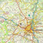 Extrait de la carte Haute Vienne IGN avec zoom sur Limoges