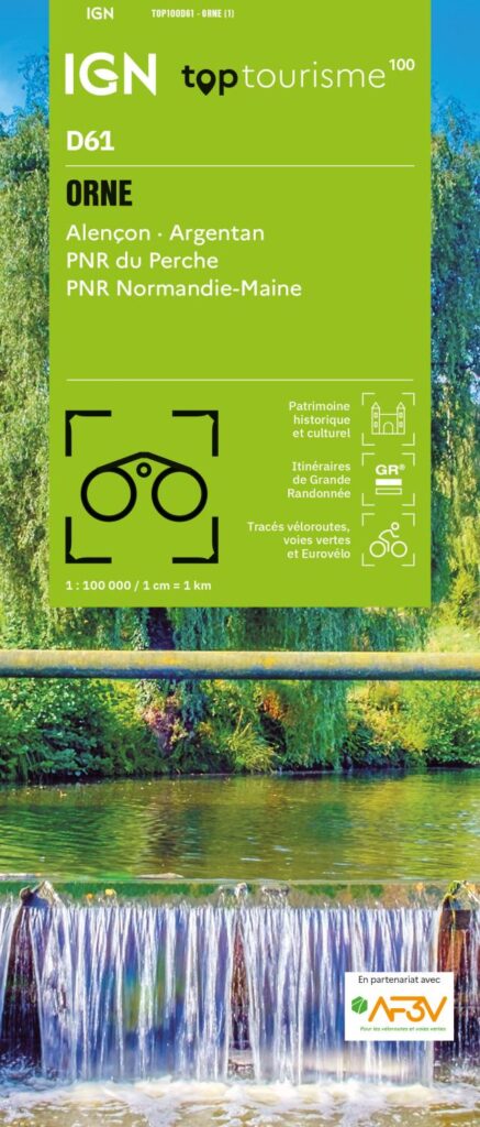 Couverture de la Carte IGN top 100 sur l'Orne