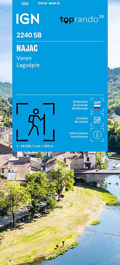 carte TOP25 IGN Najac